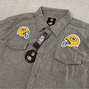 NFL x Darius Rucker Mens 3XL Pearl Snap Green Bay Packers WesternShirt New